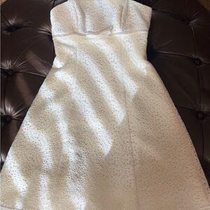 Betsy & Adam Cream Lace Maxi Dress